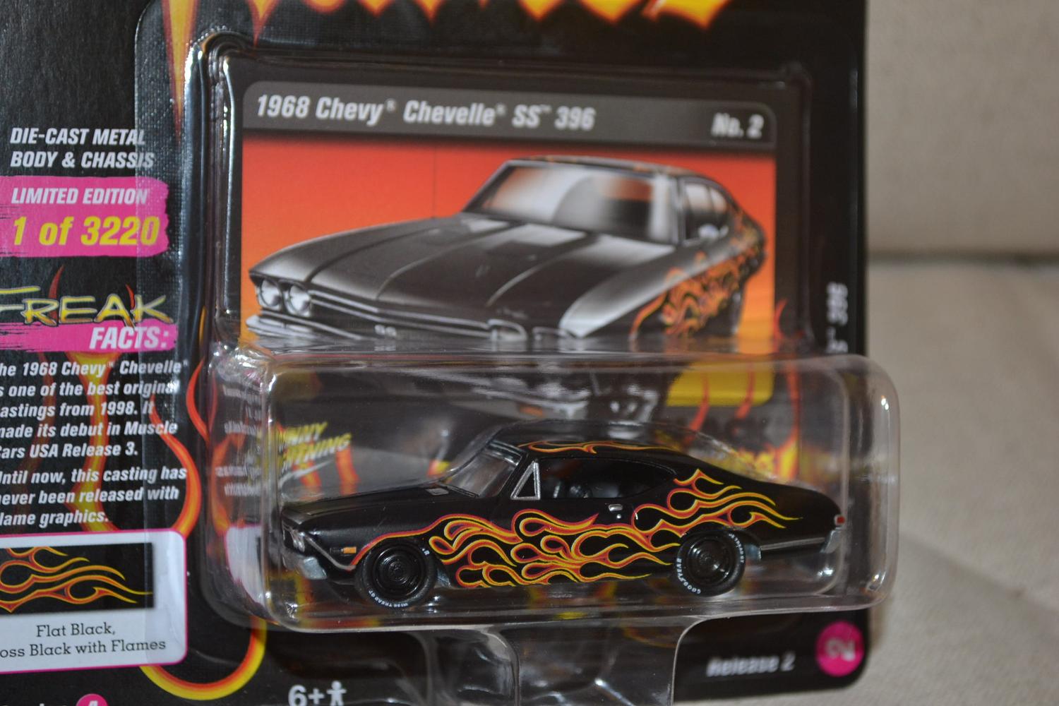 1968 Chevy Chevelle SS 396 1:64 Johnny Lightning (Street Freaks 8A) 7cm Ny