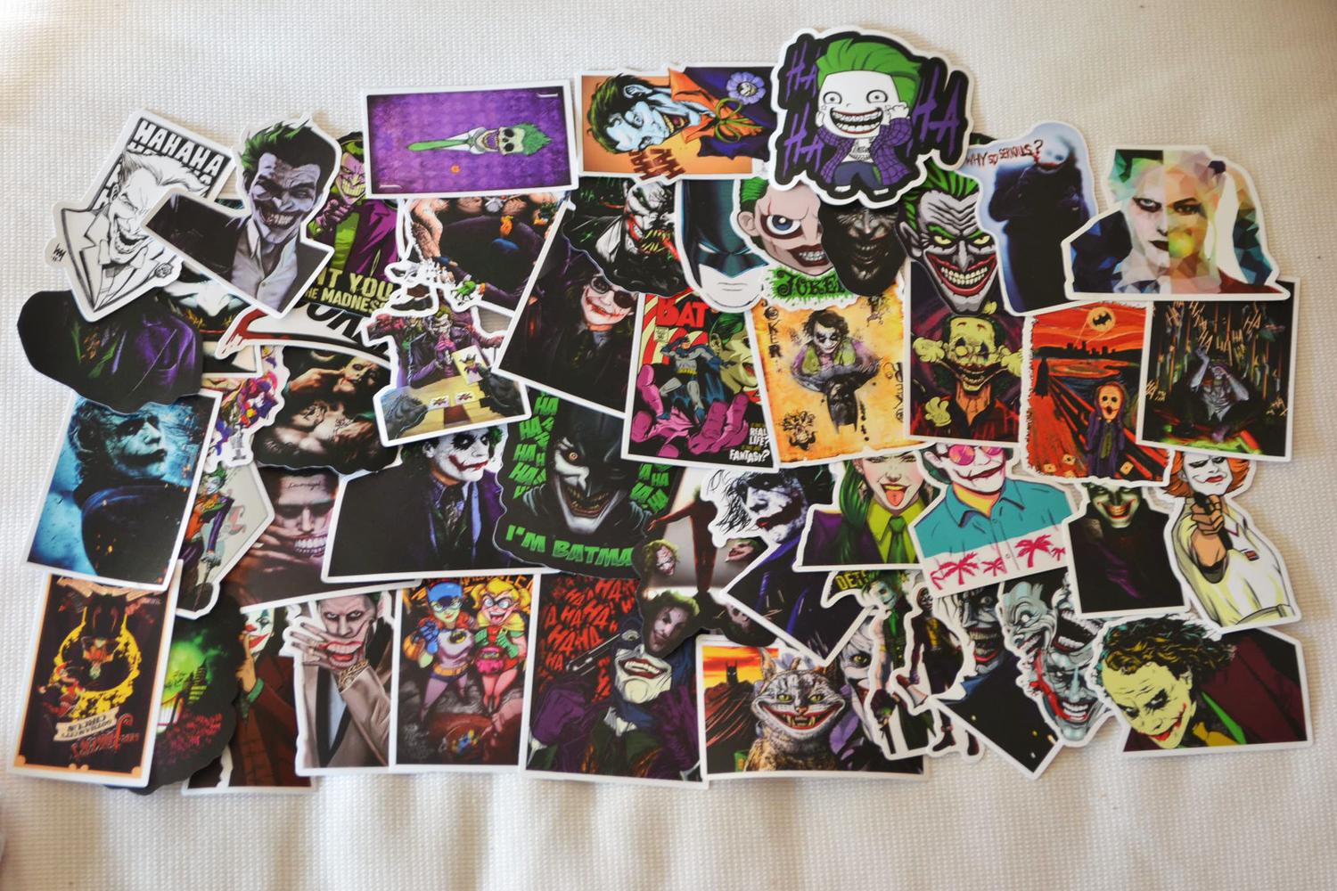 The Joker Jokern 50st Klistermärken Stickers 7-4cm (Annan design) Ny