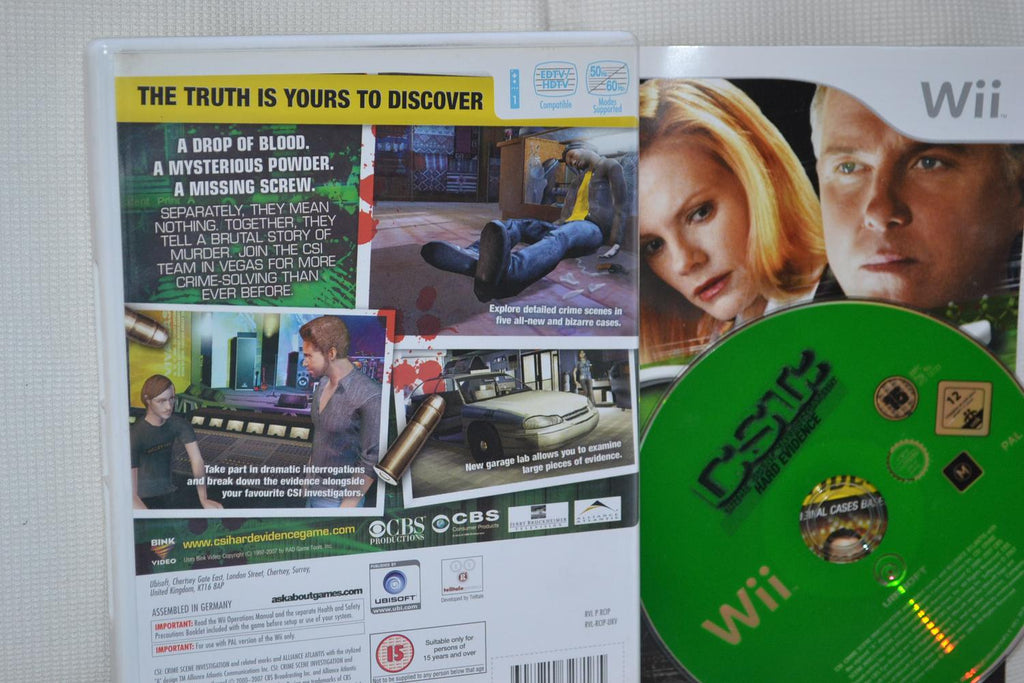 CSI: Crime Scene Investigation - Hard Evidence Nintendo Wii Komplett Fint Skick