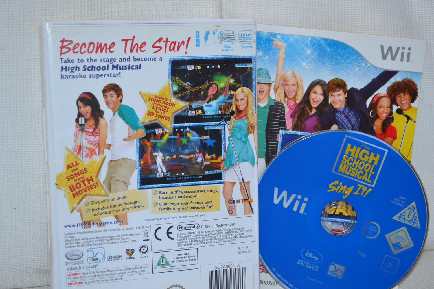 High School Musical Sing It Nintendo Wii Komplett Fint Skick
