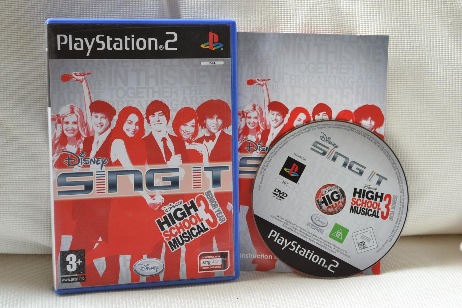 Disney Sing It: High School Musical 3 Senior Year PS2 Playstation 2 Komplett Fint Skick