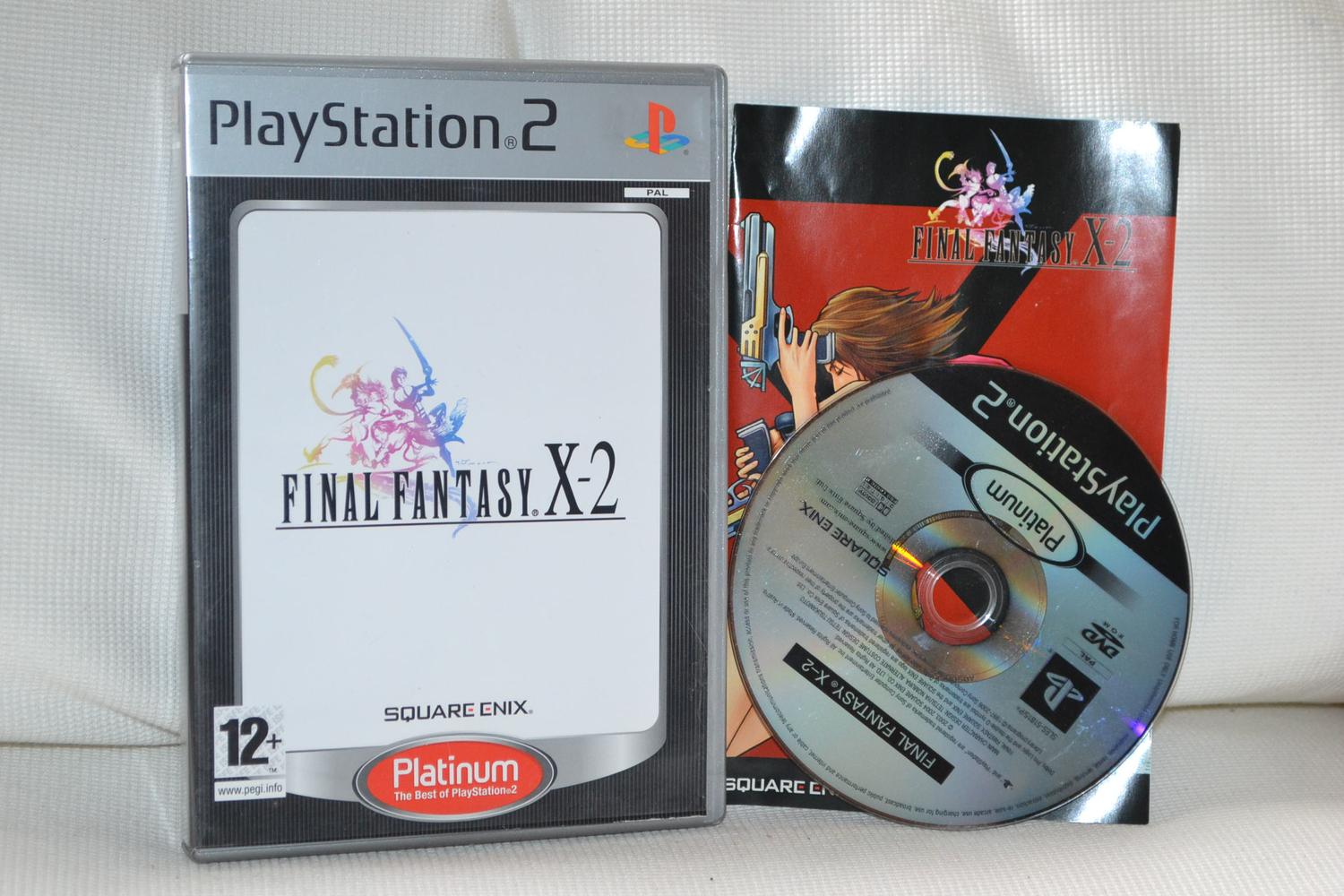 Final Fantasy X-2 Platinum PS2 Playstation 2 Komplett Fint Skick