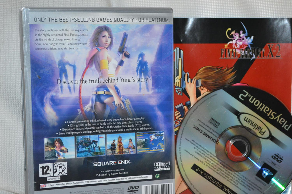 Final Fantasy X-2 Platinum PS2 Playstation 2 Komplett Fint Skick