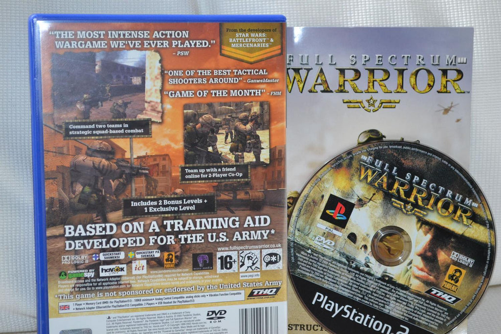 Full Spectrum Warrior PS2 Playstation 2 Komplett Fint Skick