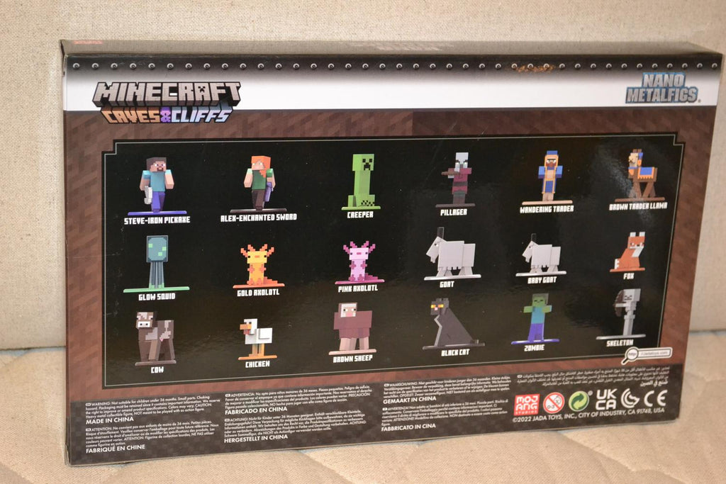 18st Figurer Minecraft JADA Nano Metall (Wave 8) Set 4cm Ny