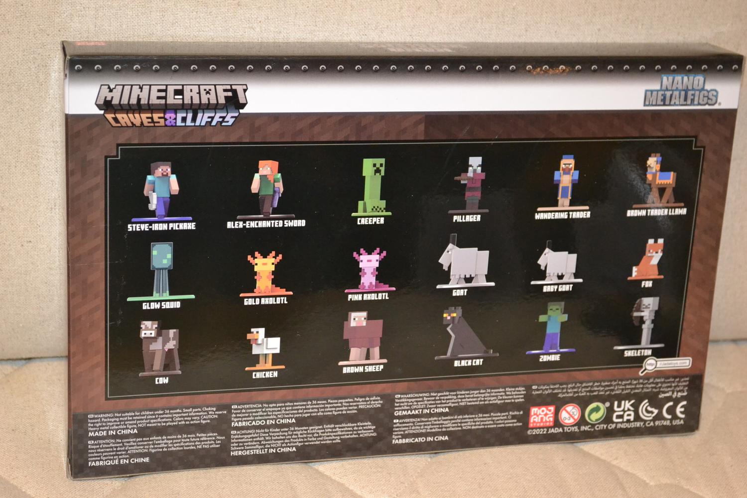 18st Figurer Minecraft JADA Nano Metall (Wave 8) Set 4cm Ny