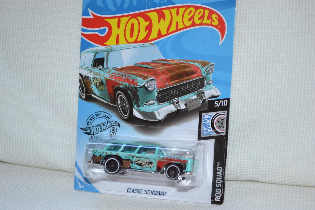 Classic 1955 Nomad Turkos Rostig 1:64 Hot Wheels (USA Long card 2018) Ny