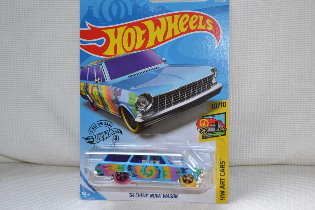 1964 Chevy Nova Wagon Flower Power 1:64 Hot Wheels (USA Long card 2018) Ny