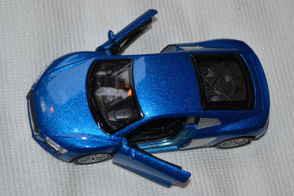 Audi R8 V10 Blå 1:34-1:38 Welly 11cm Pullback Ny