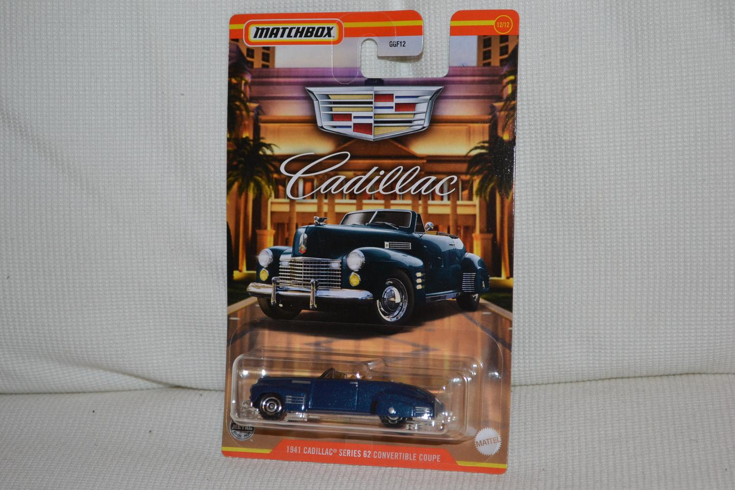 1941 Cadillac Series 62 Coupe Blå 1:64 Matchbox (Cadillac Series) 7cm Ny