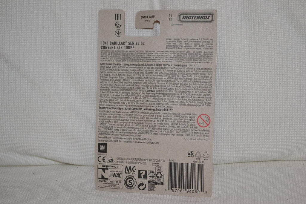 1941 Cadillac Series 62 Coupe Blå 1:64 Matchbox (Cadillac Series) 7cm Ny