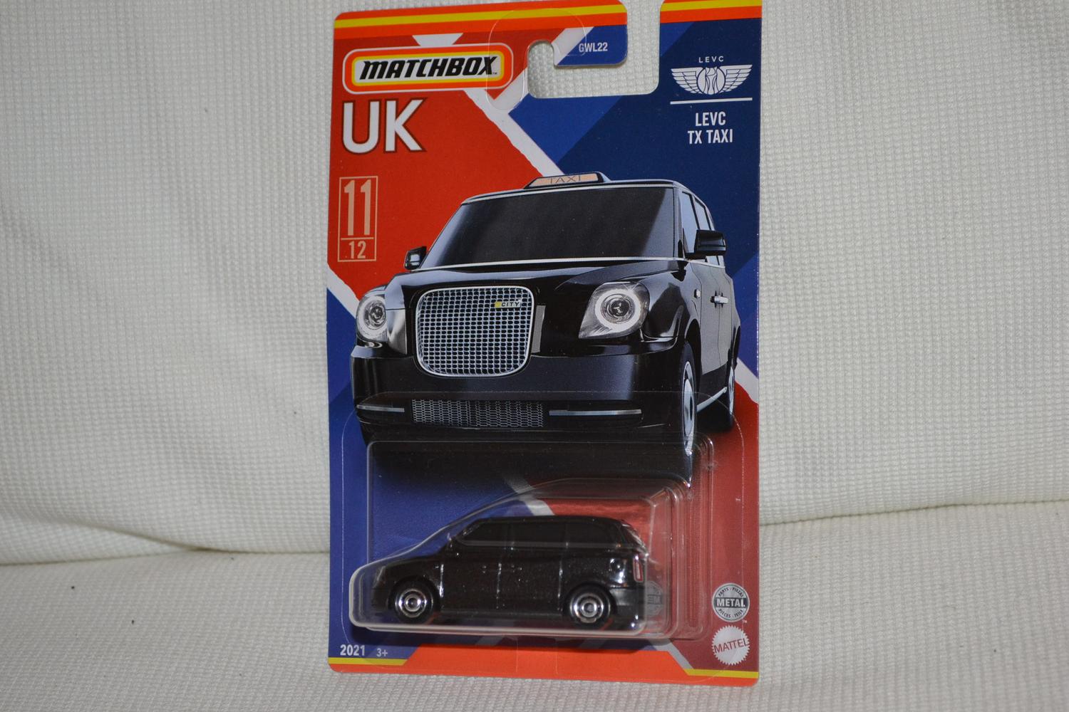Levc TX Taxi Svart 1:64 Matchbox (Best of UK) 7cm Ny