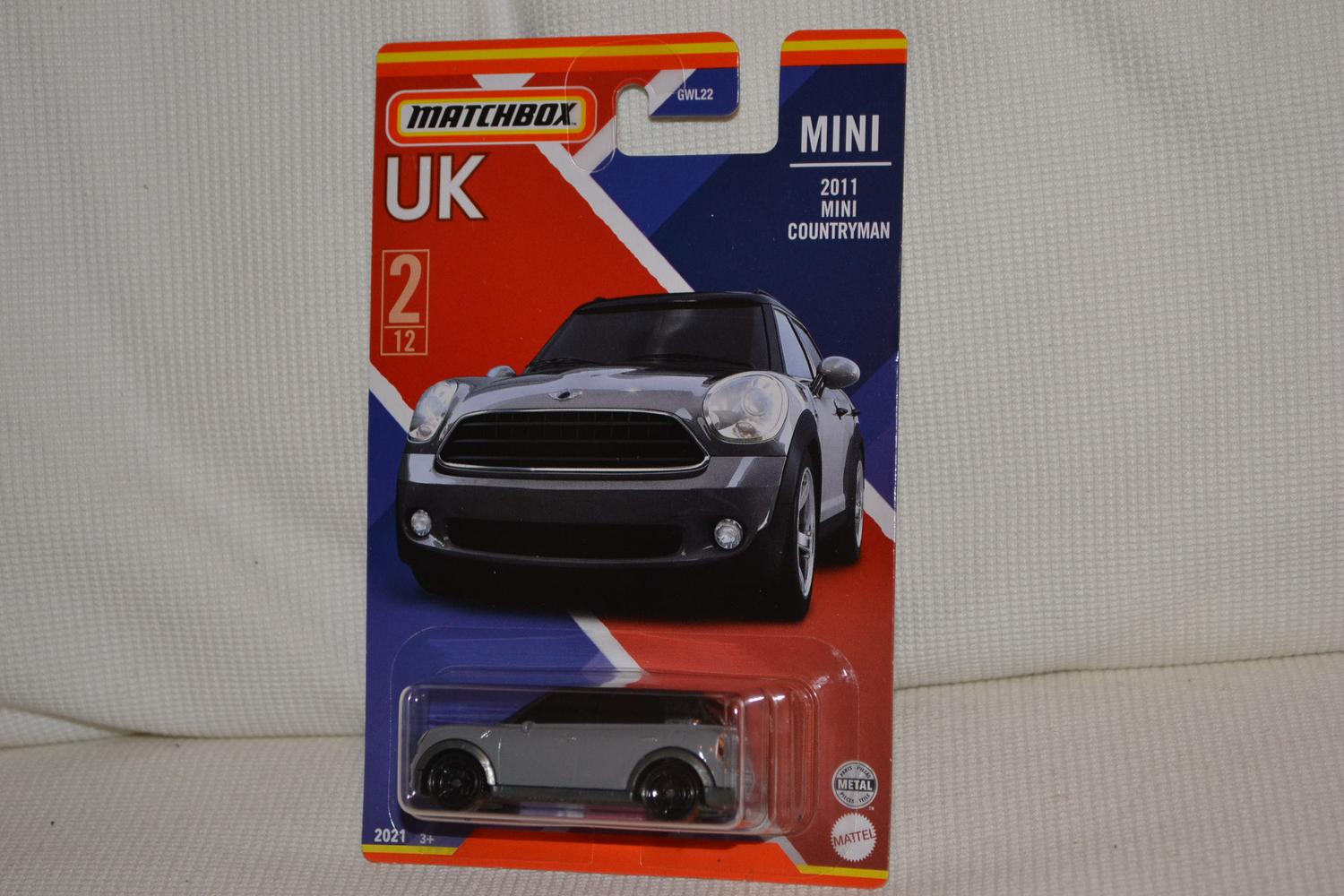 2011 Mini Countryman Grå 1:64 Matchbox (Best of UK) 7cm Ny