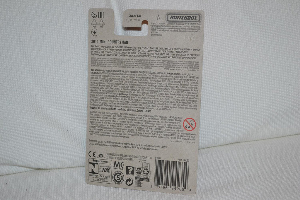 2011 Mini Countryman Grå 1:64 Matchbox (Best of UK) 7cm Ny