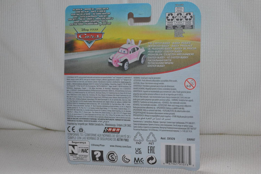 The Easter Buggy Bilar Disney Cars 1:55 Mattel 7-9cm 2021 Ny