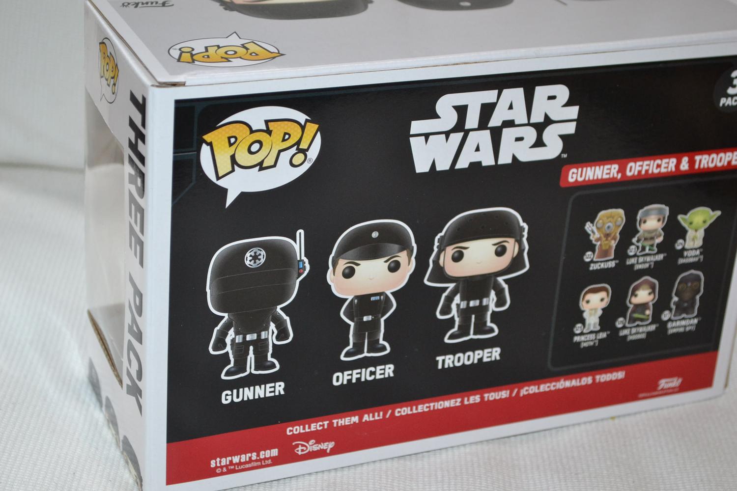 3-Pack Gunner, Officer, Trooper Star Wars Death Star Pop! Figur 11cm Ny