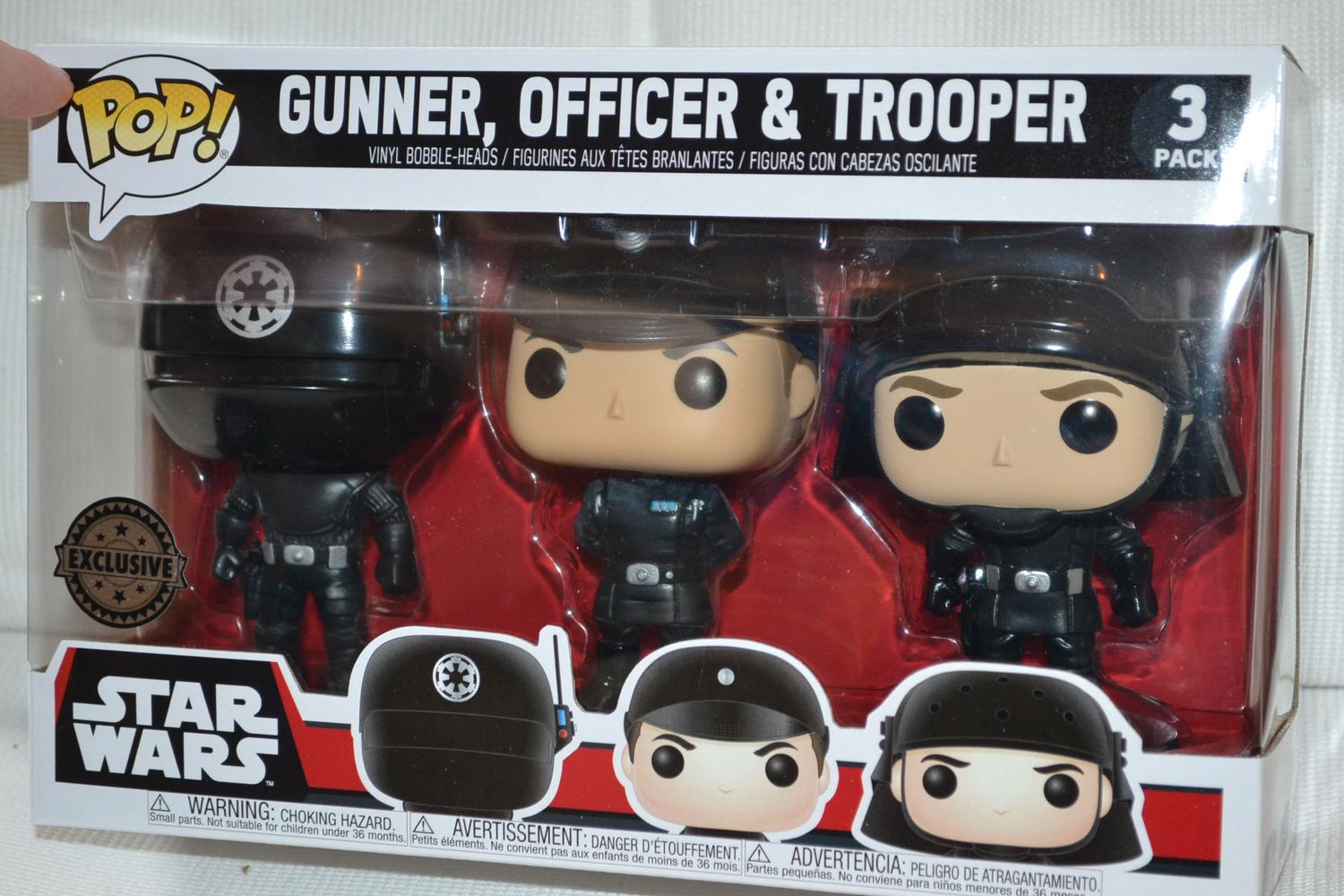 3-Pack Gunner, Officer, Trooper Star Wars Death Star Pop! Figur 11cm Ny