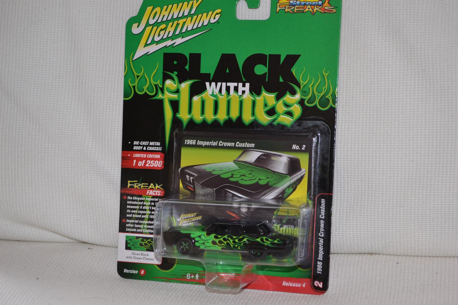 1966 Imperial Crown Custom Flames 1:64 Johnny Lightning Street Freaks 18B 8cm Ny