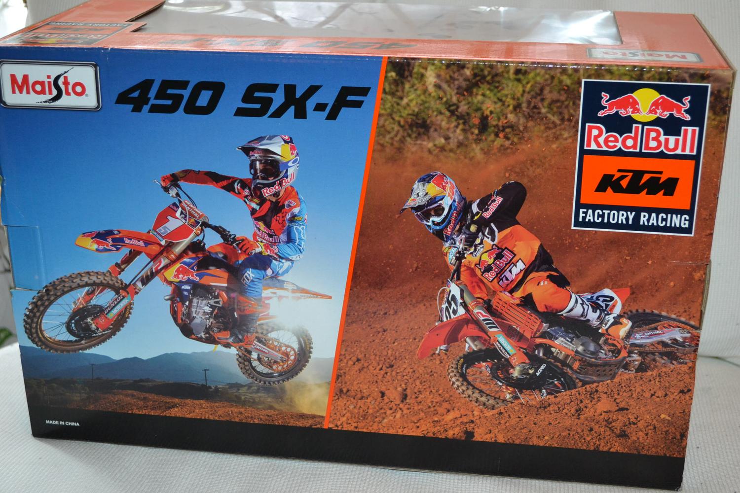Stor Motorcross Ktm 350 SX-F Nr 25 Marvin Musquin 1:6 Maisto 35cm Ny