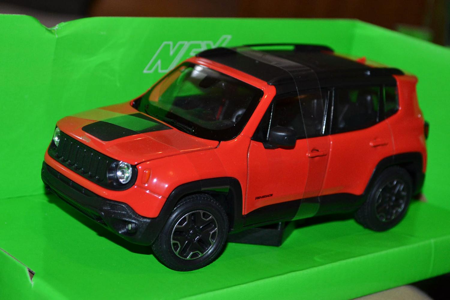 Jeep Renegade Trailhawk 2017 Orange 1:24 Welly 17cm Ny