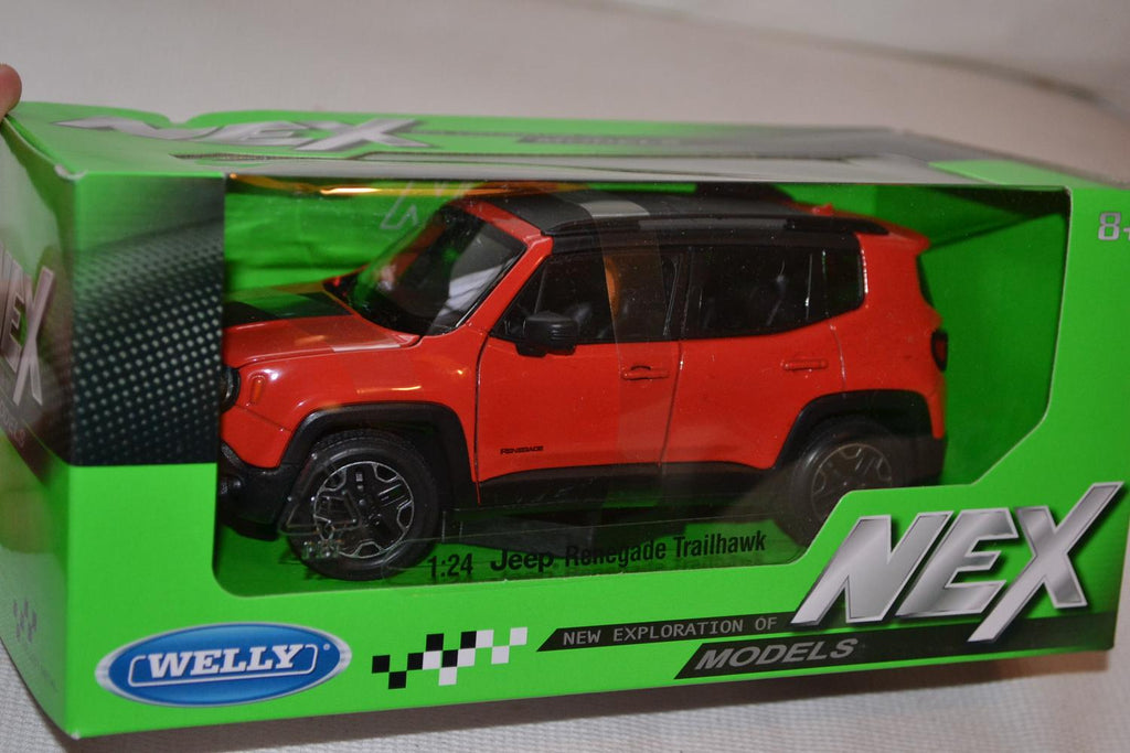Jeep Renegade Trailhawk 2017 Orange 1:24 Welly 17cm Ny