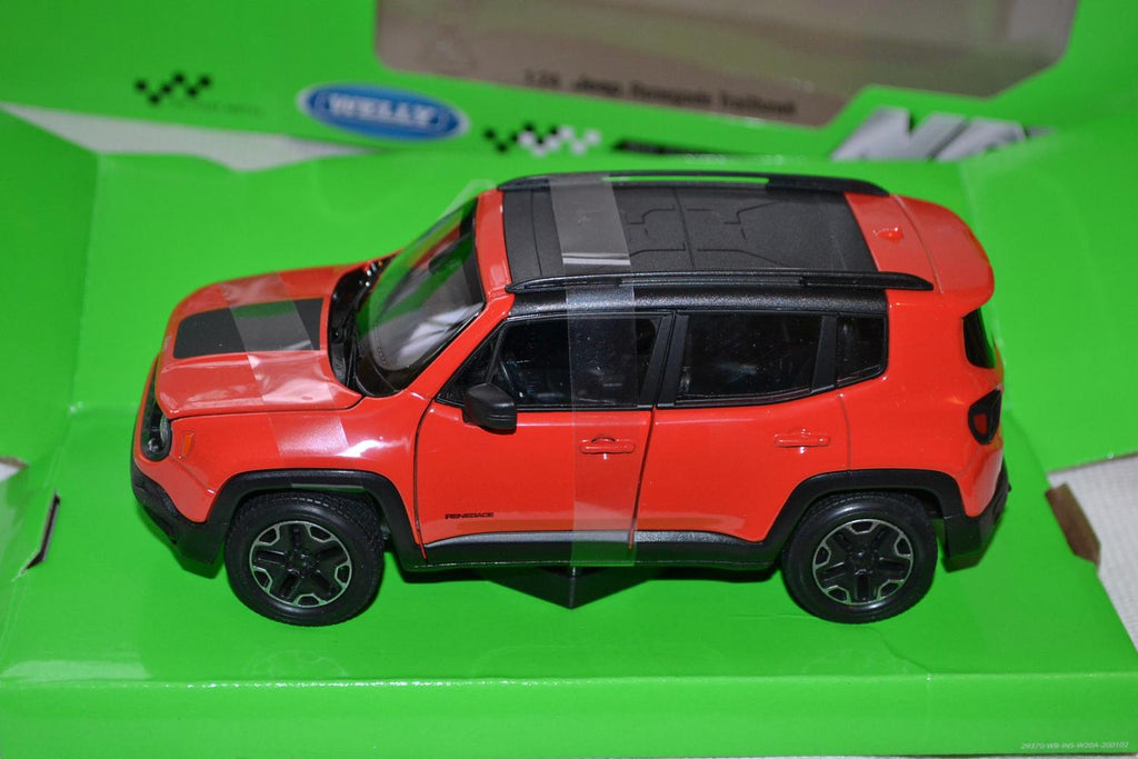 Jeep Renegade Trailhawk 2017 Orange 1:24 Welly 17cm Ny