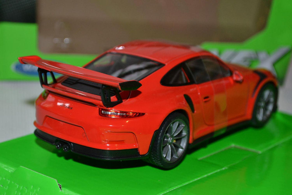 Porsche 911 GT3 RS 2015 Orange 1:24 Welly 19cm Ny