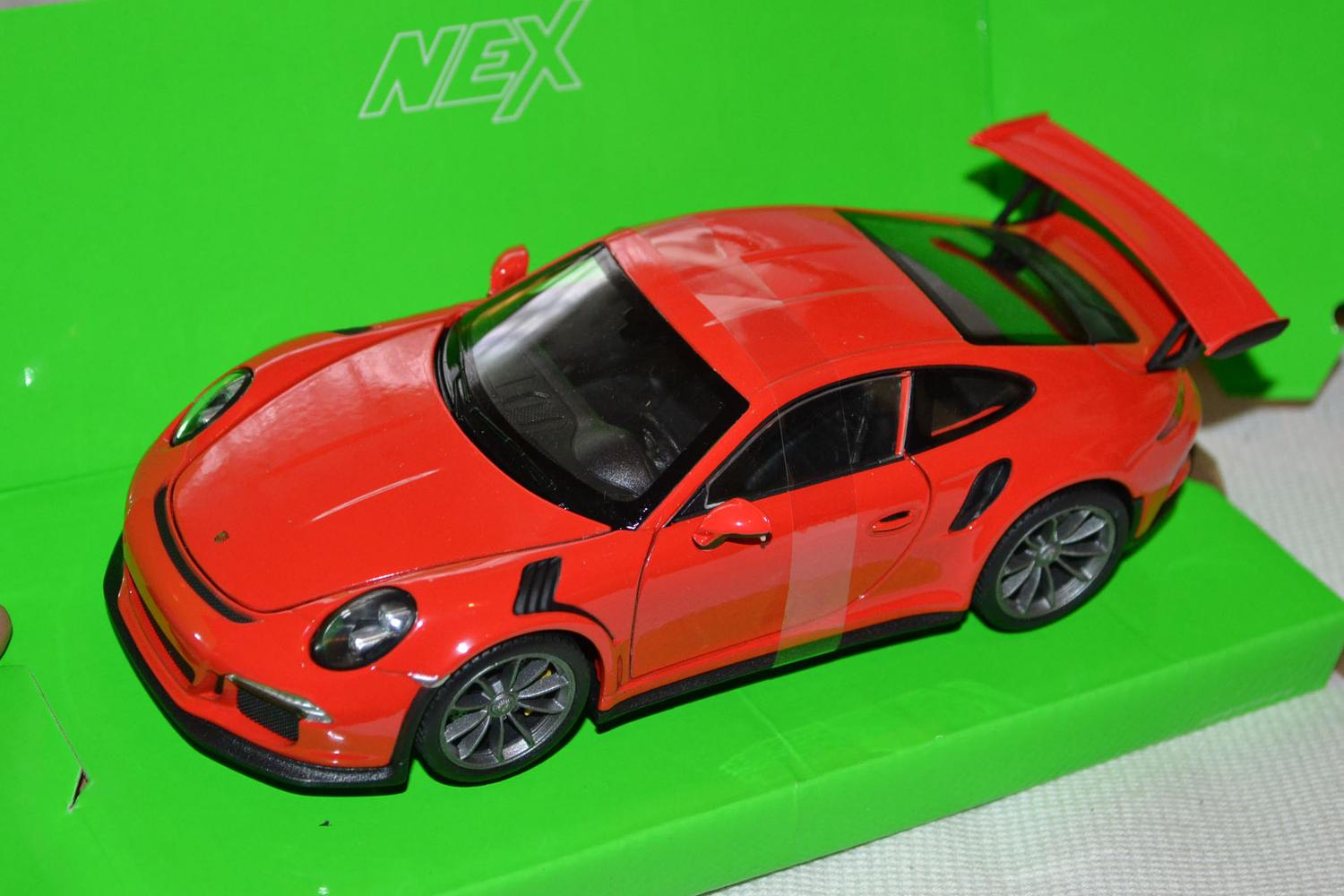 Porsche 911 GT3 RS 2015 Orange 1:24 Welly 19cm Ny