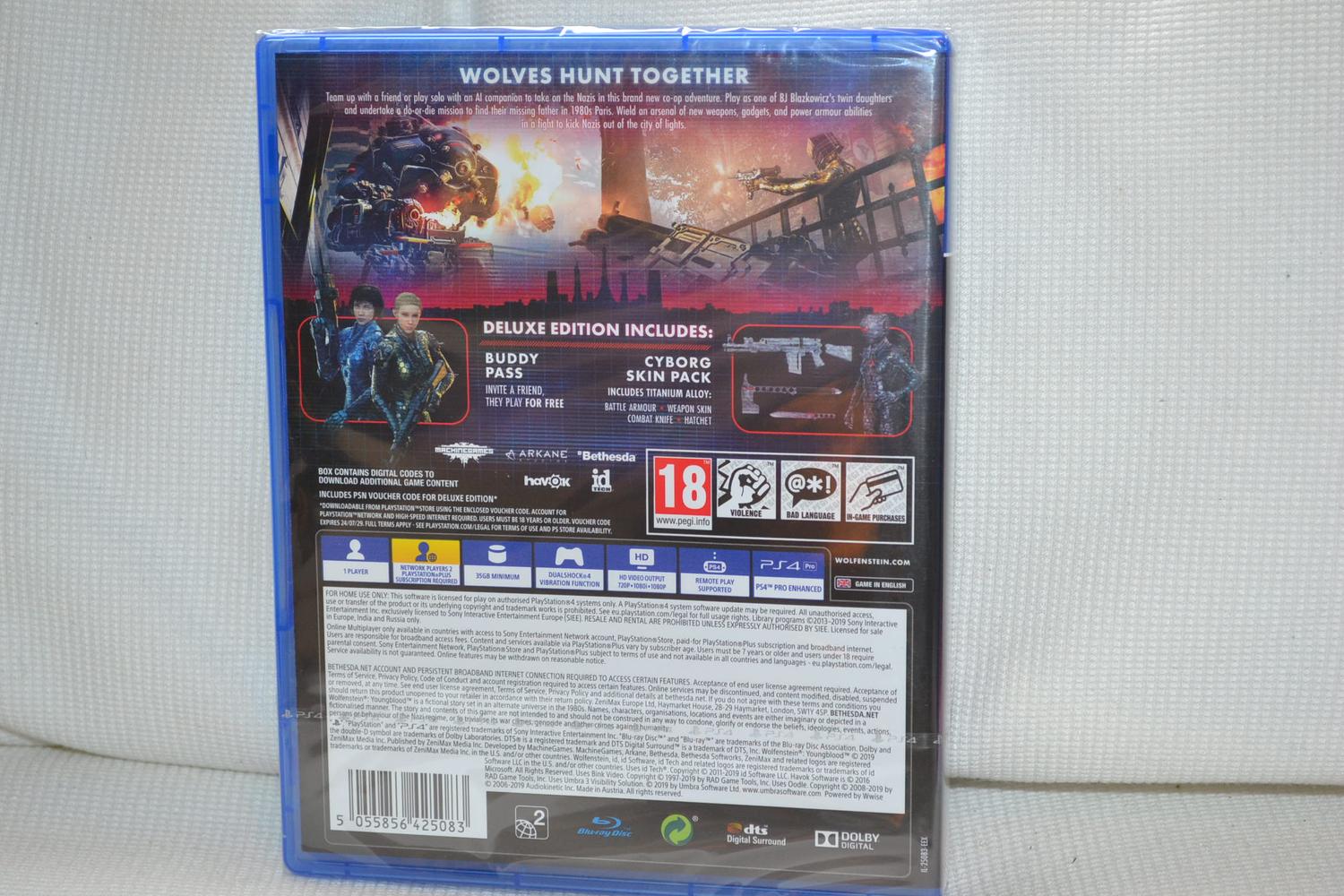 Wolfenstein Youngblood Deluxe Edition PS4 Inplastad Ny