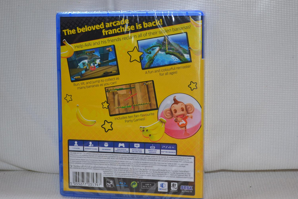 Super Monkey Ball Banana Blitz HD PS4 Playstation 4 Inplastad Ny
