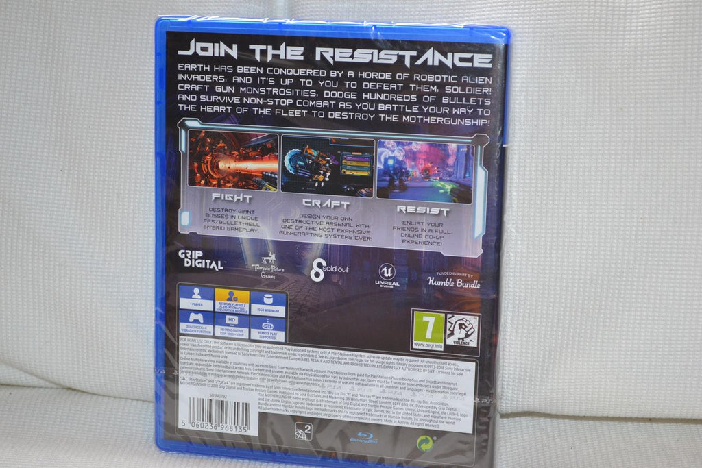 Mothergunship PS4 Playstation 4 Inplastad Ny