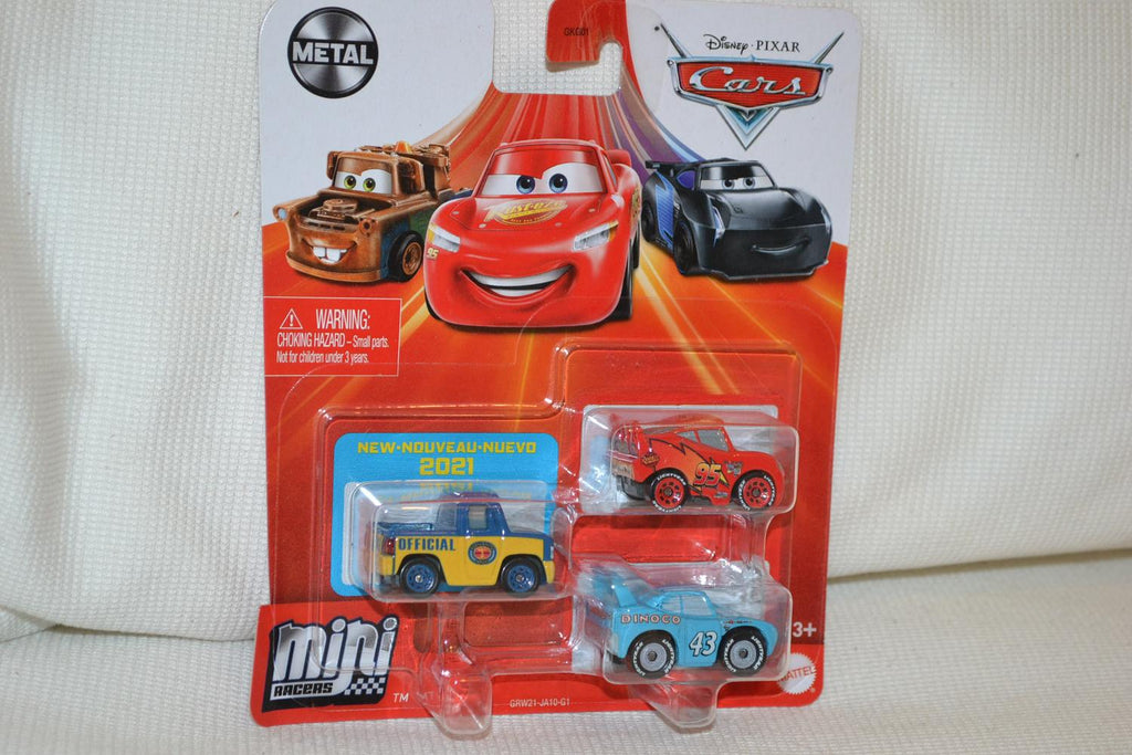 Dexter Hoover, Strip Weathers & Mcqueen Mattel Mini Racers Bilar 4,5cm Ny