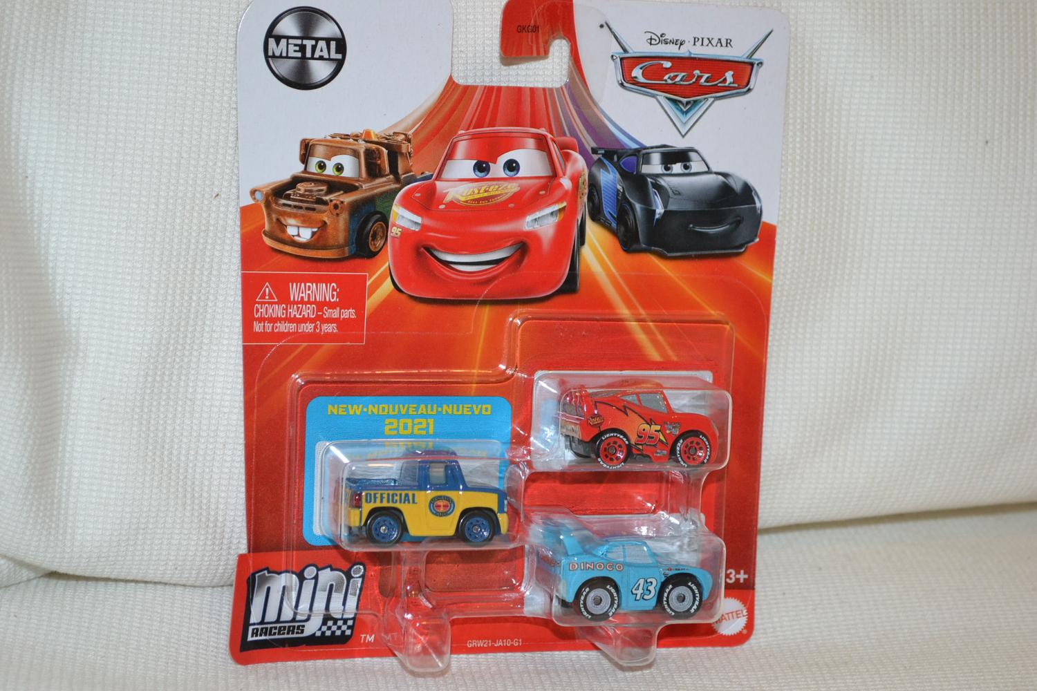 Dexter Hoover, Strip Weathers & Mcqueen Mattel Mini Racers Bilar 4,5cm Ny