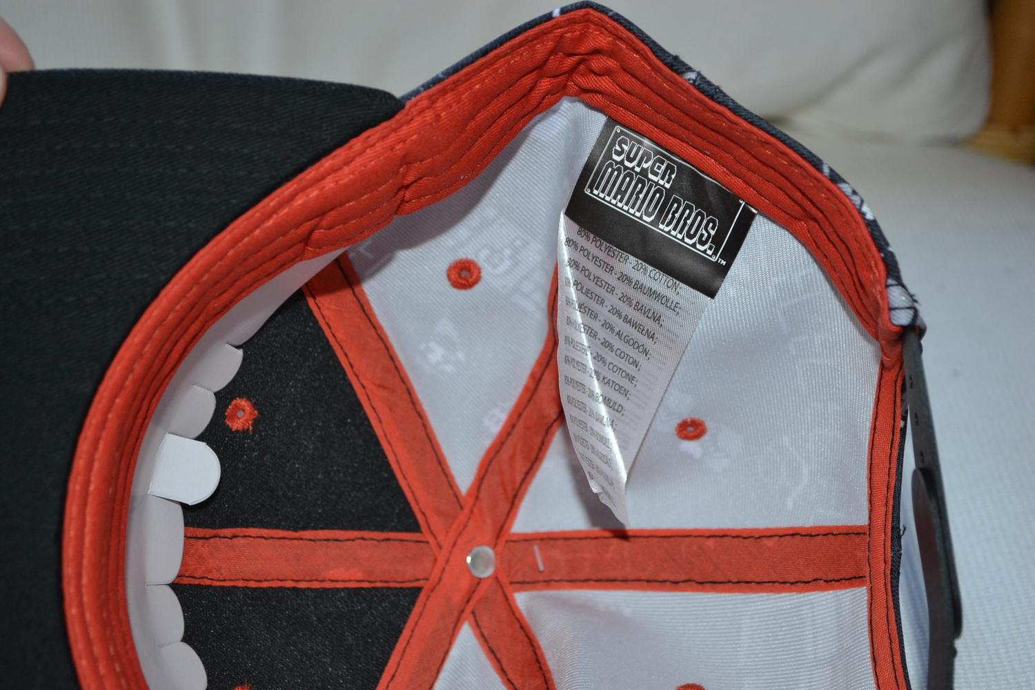 Retro 8bit Svart Super Mario Bros NES Keps (Difuzed Snapback) Ny