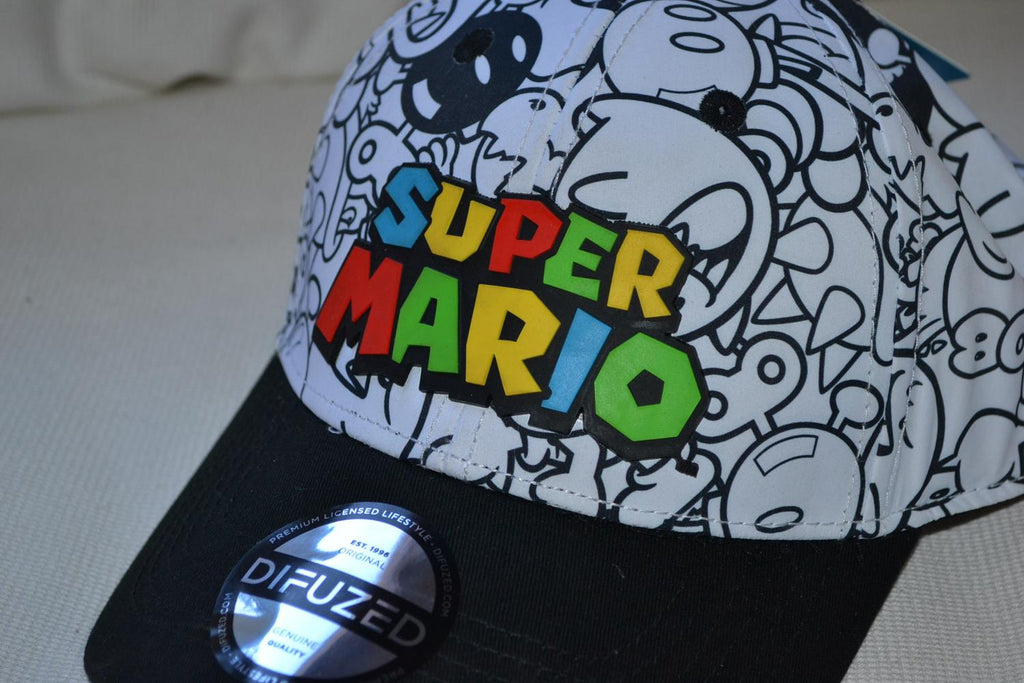 Super Mario Vit Fiender Keps (Difuzed Cap) Ny