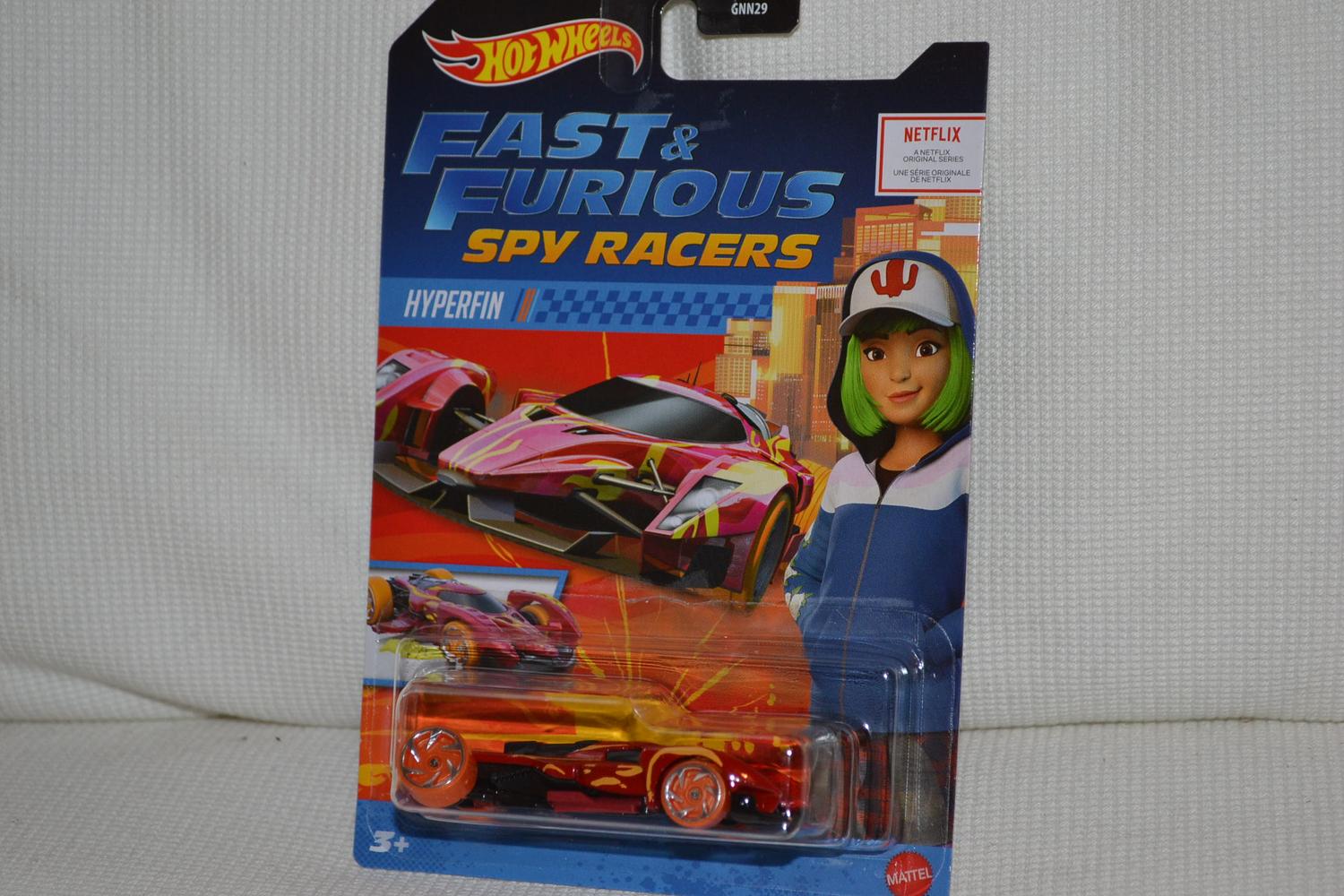 Hyperfin Röd Fast & Furious Spy Racers 1:64 Hot Wheels 7cm Ny