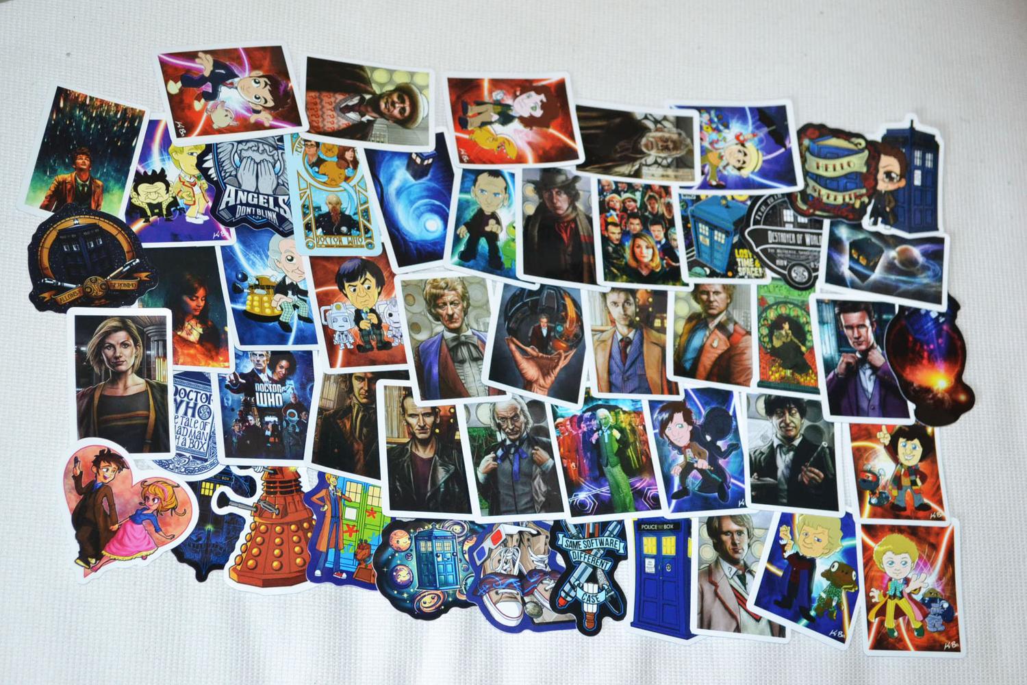 Dr Who 50st Klistermärken Stickers 7-4cm Ny