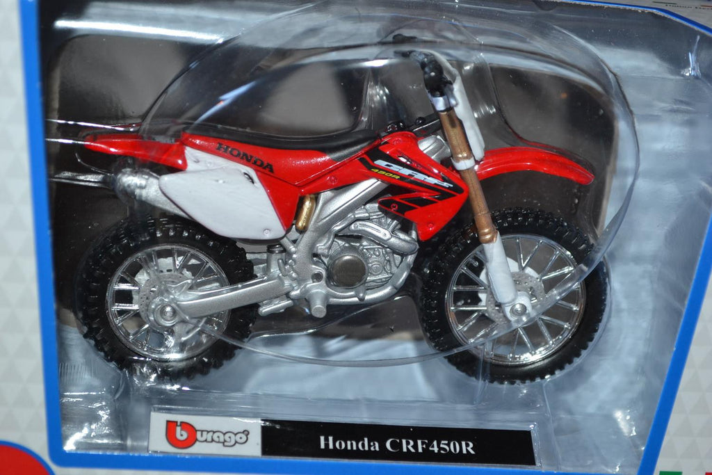 Honda CRF 450R Röd Motorcross 1:18 Burago 12cm Ny
