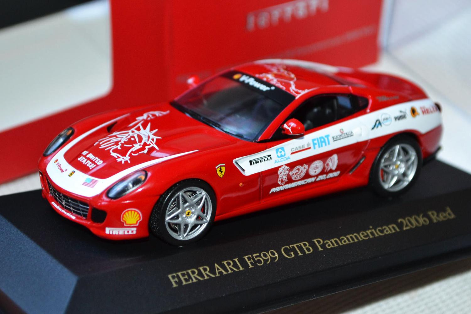 Ferrari F599 GTB Panamerica 2006 Röd 1:43 IXO Models 11cm Ny