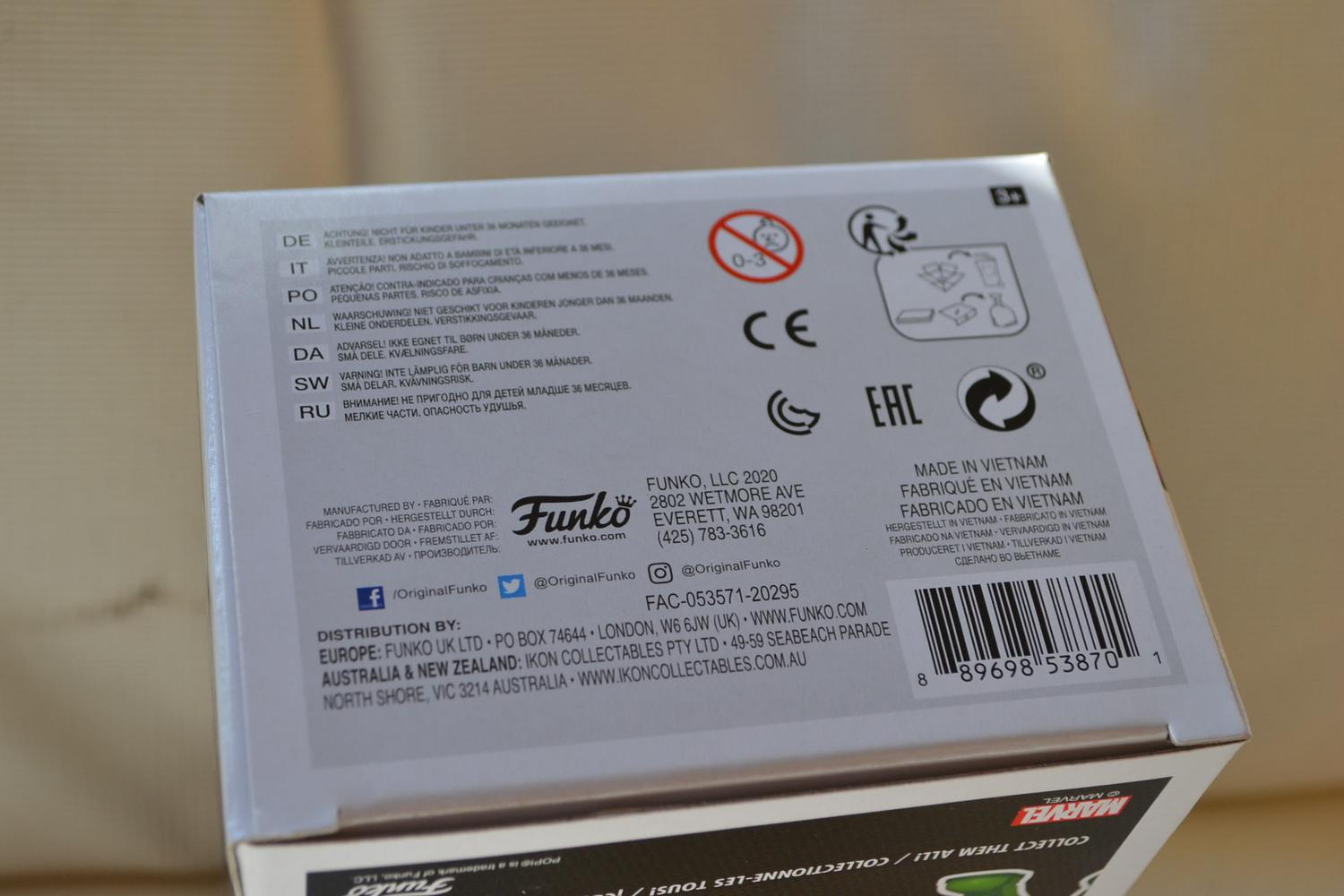 El Furioso El Libre Marvel Pop! Figur 708 Funko 10cm Ny