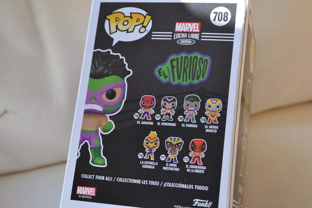 El Furioso El Libre Marvel Pop! Figur 708 Funko 10cm Ny