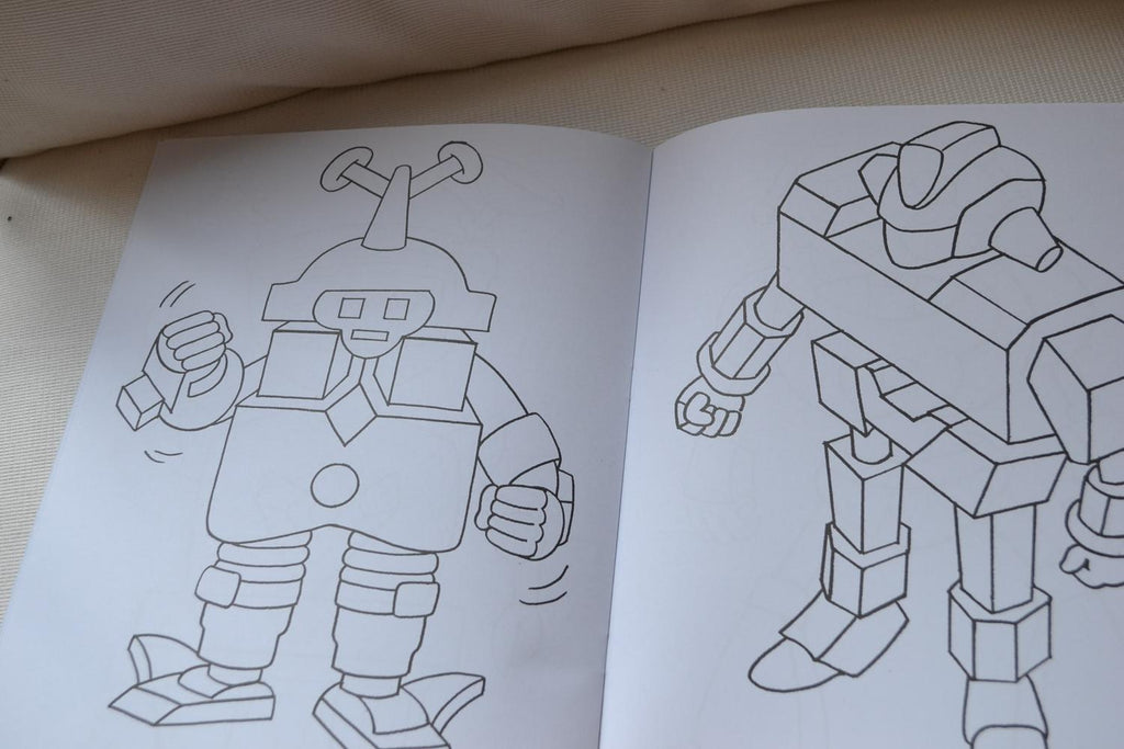 Målarbok Robots Robotar A4 16sidor Barn Ny