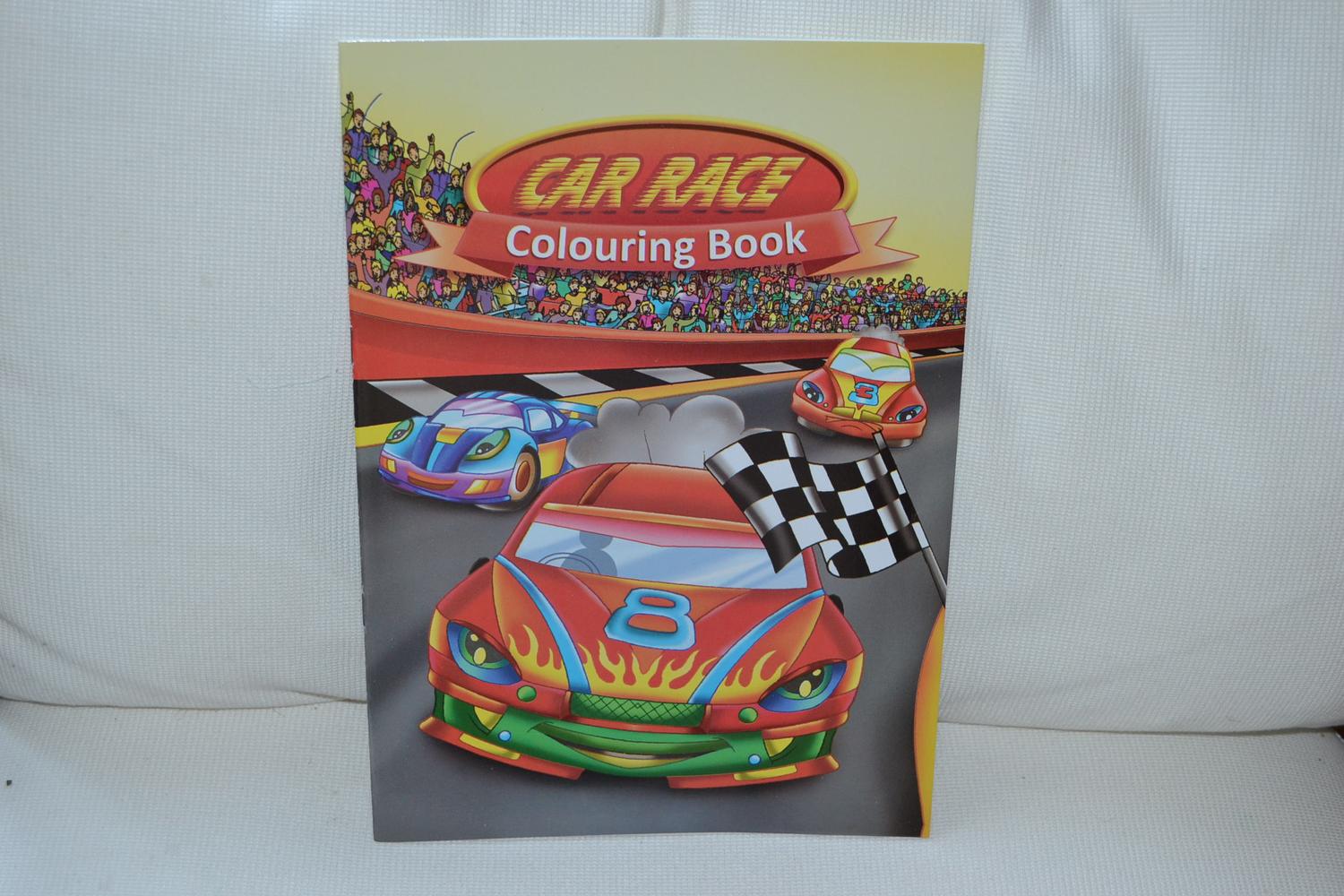 Målarbok Car Race Bilar A4 16sidor Barn Ny