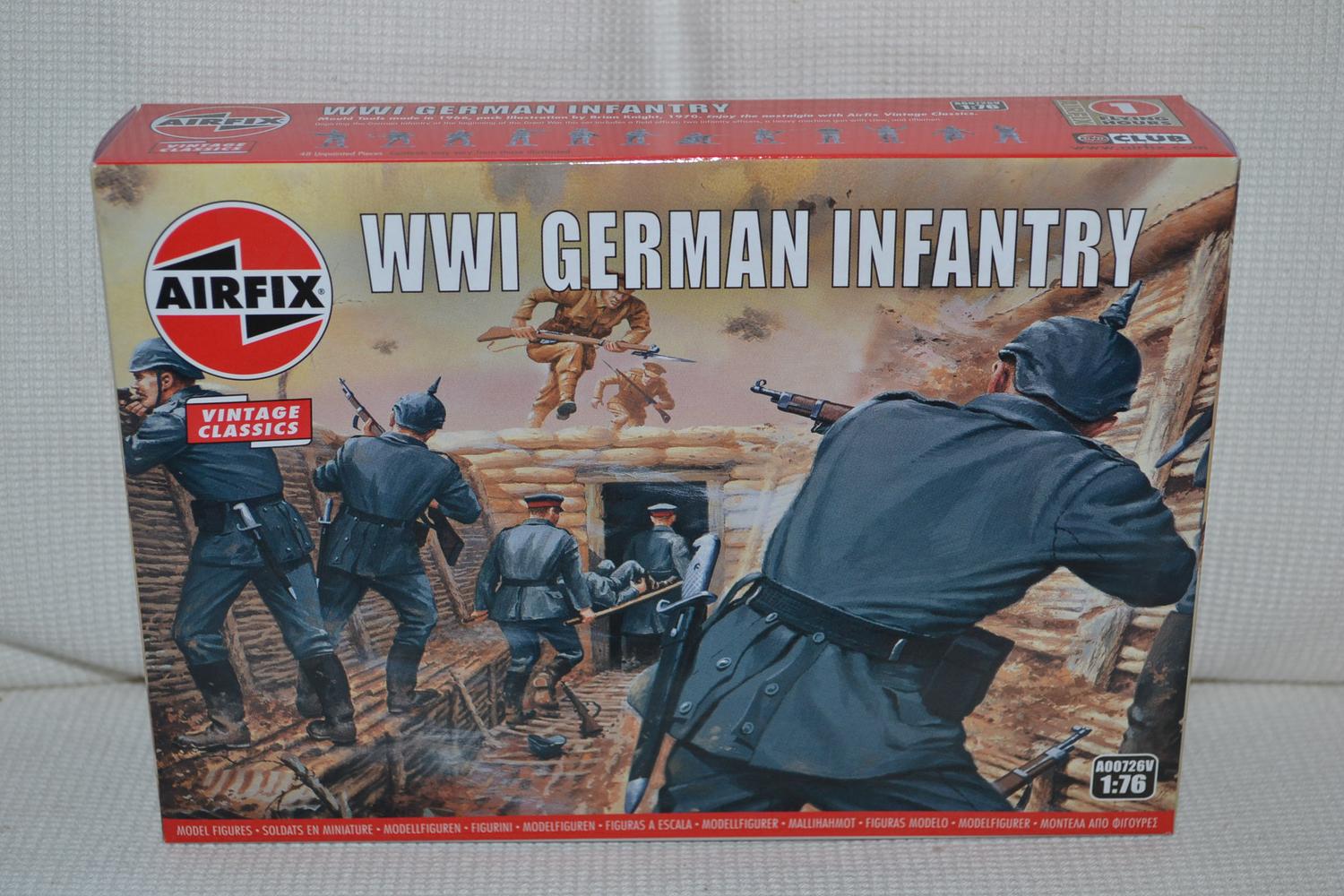 WW1 German Infantry 1:76 Airfix Plastsoldater 48st Figurer Ny