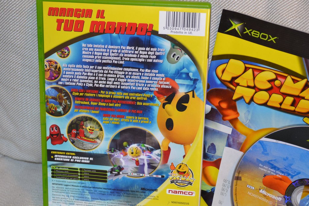 Pac-Man World 3 XBOX Komplett (Italiensk Utgåva) Fint Skick