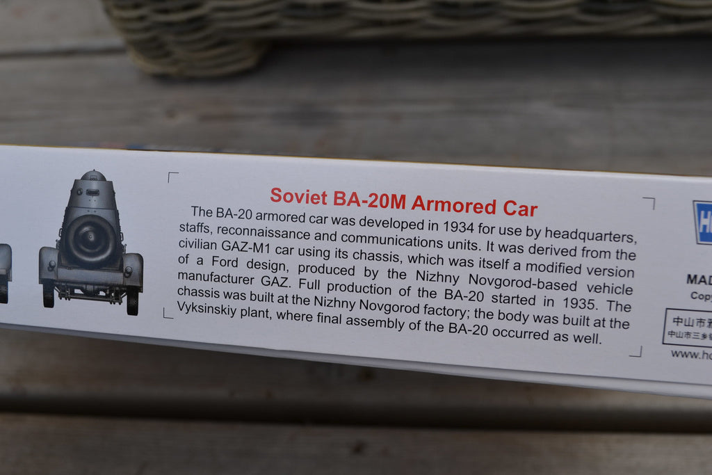 Soviet BA-20M Armored Car Tyskt Fordon, WW2 1:35 Hobbyboss 8