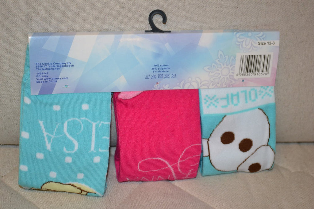 3st Sockor Strumpor Frost Disney Rosa & Blå (Strl 31-34) Ny