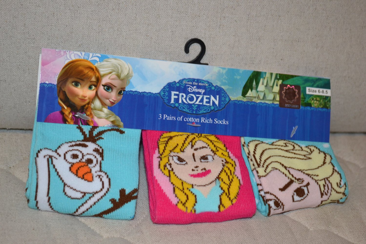 3st Sockor Strumpor Frost Disney Rosa & Blå (Strl 23-26) Ny