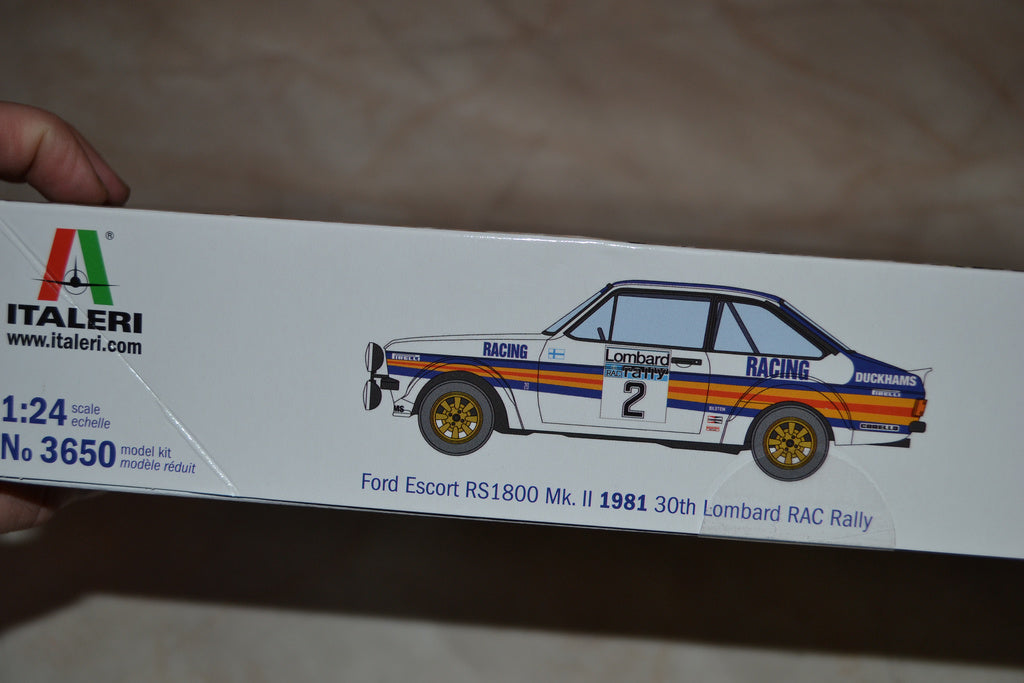 ORD ESCORT RS1800 Mk.II Lombard RAC Rally Ari Vatenen 1:24 Italeri Ny