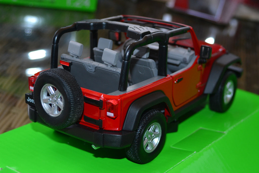 Jeep Wrangler Rubicon fr. 2007 (Öppet Tak) Röd 1:24 Welly Ne